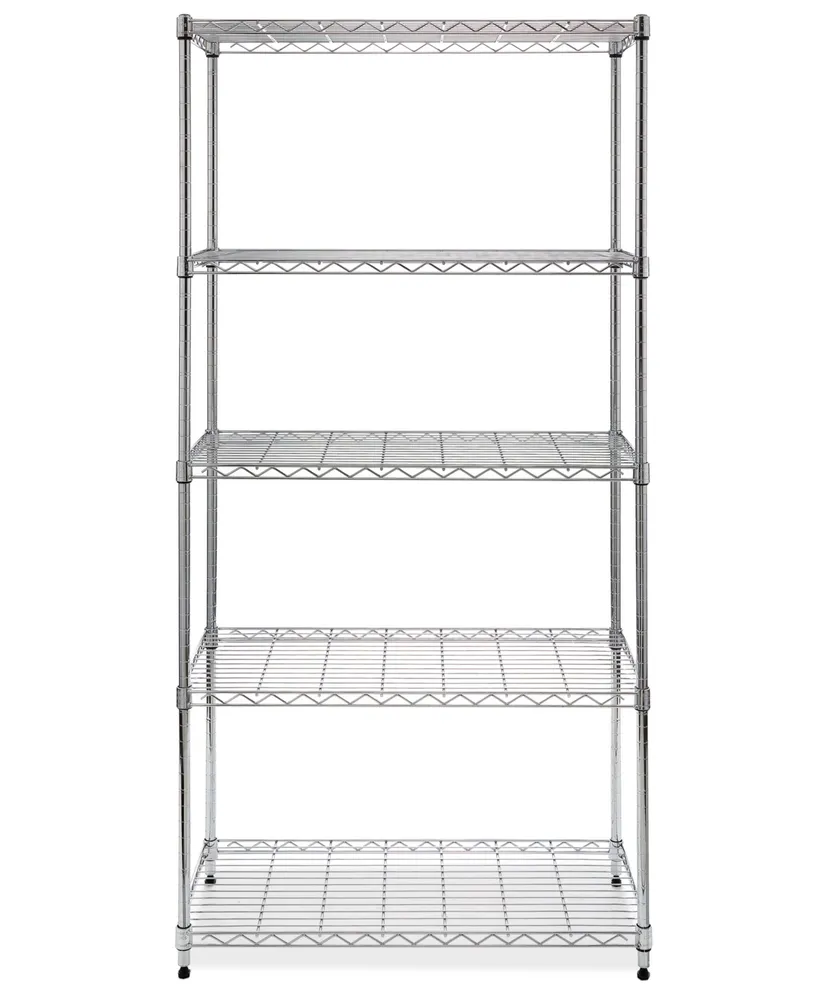 Seville Classics 5-Tier Steel Wire Wheeled Shelving