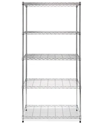 Seville Classics 5-Tier Steel Wire Wheeled Shelving