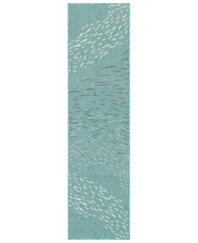 Liora Manne' Carmel School Of Fish 1'11" x 7'6" Runner Outdoor Area Rug