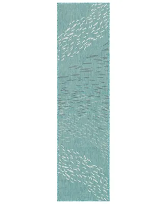 Liora Manne' Carmel School Of Fish 1'11" x 7'6" Runner Outdoor Area Rug