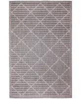 Liora Manne' Malibu Checker Diamond 6'6" x 9'3" Outdoor Area Rug