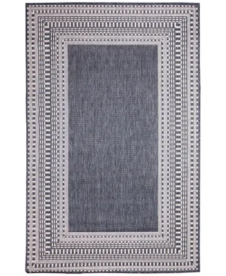 Liora Manne' Malibu Etched Border 7'10" x 9'10" Outdoor Area Rug