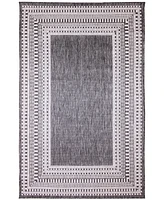 Liora Manne' Malibu Etched Border 7'10" x 9'10" Outdoor Area Rug