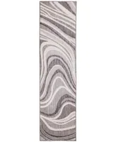 Liora Manne' Malibu Waves 1'11" x 7'6" Runner Outdoor Area Rug