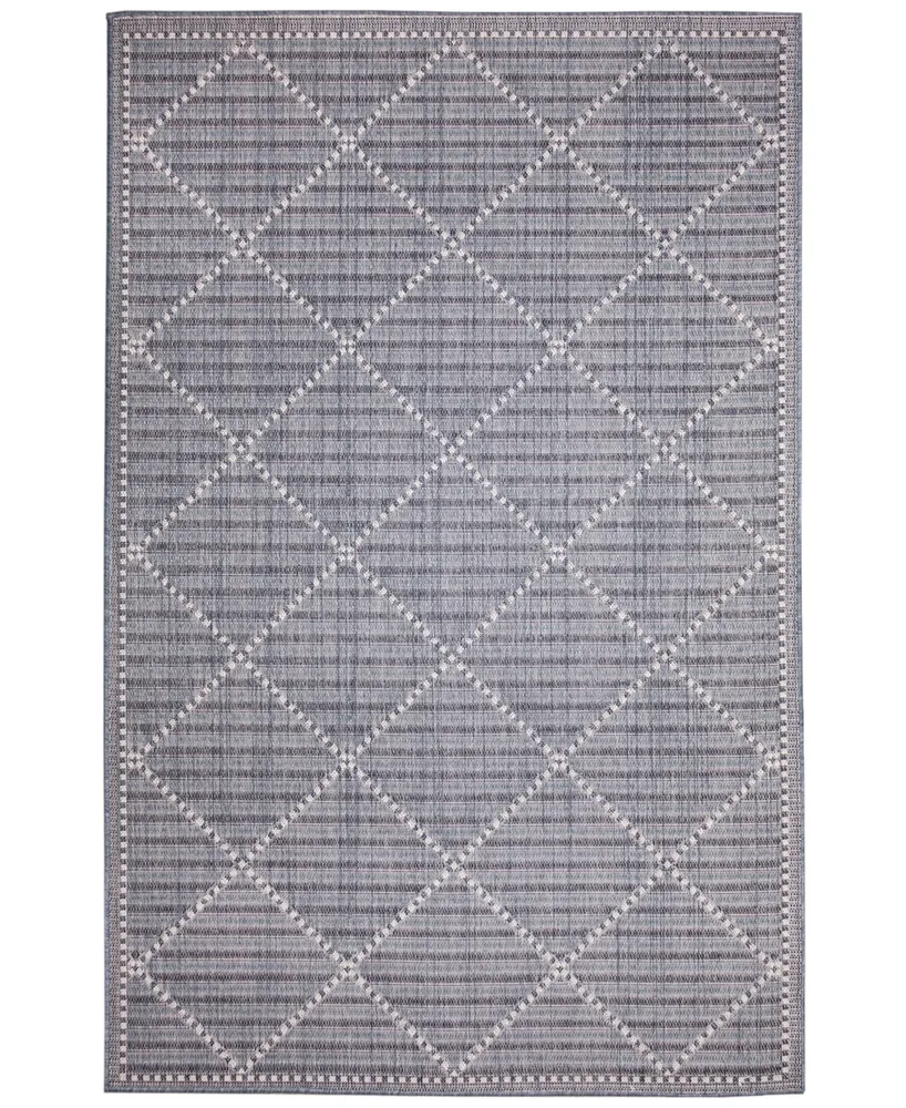 Liora Manne' Malibu Checker Diamond 7'10" x 9'10" Outdoor Area Rug