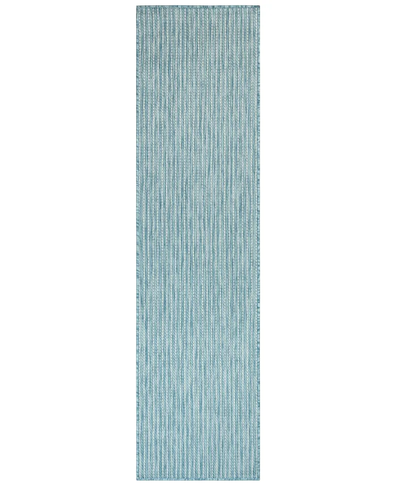 Liora Manne' Carmel Texture Stripe 1'11" x 4'11" Runner Outdoor Area Rug