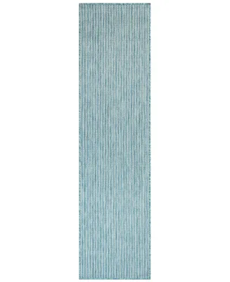 Liora Manne' Carmel Texture Stripe 1'11" x 4'11" Runner Outdoor Area Rug