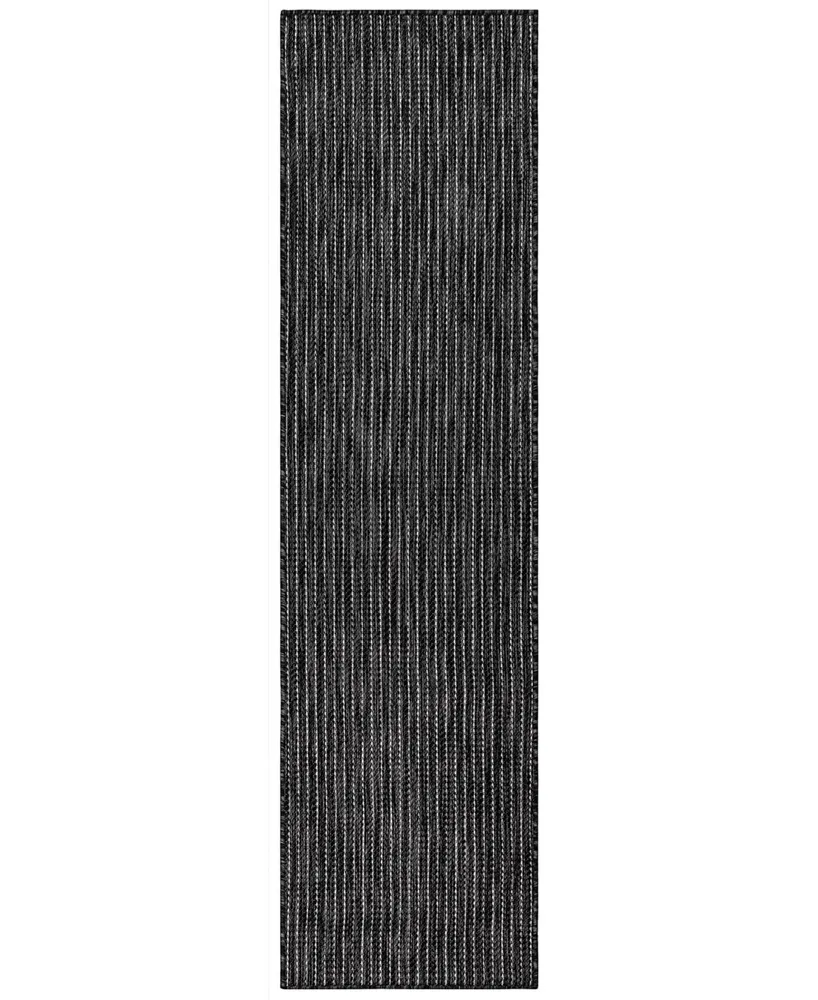 Liora Manne' Carmel Texture Stripe 1'11" x 4'11" Runner Outdoor Area Rug