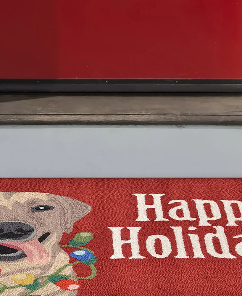 Liora Manne' Frontporch Happy Holidays 2' x 3' Outdoor Area Rug
