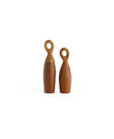 Portables Wood Salt and Pepper Mill, 8"
