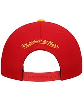 Men's Mitchell & Ness Red, Yellow Atlanta Hawks Hardwood Classics Team Two-Tone 2.0 Snapback Hat