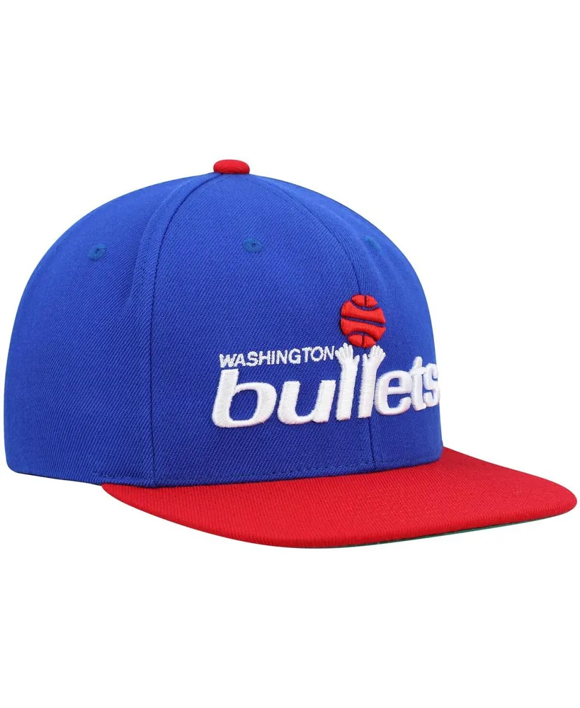 Men's Mitchell & Ness Blue, Red Washington Bullets Hardwood Classics Team Two-Tone 2.0 Snapback Hat