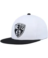 Men's Mitchell & Ness White Brooklyn Nets Core Side Snapback Hat
