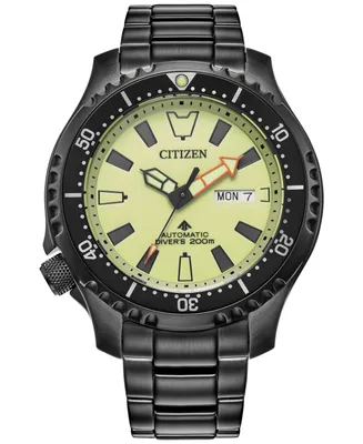 Citizen Men's Promaster Automatic Dive Black Ion-Plated Stainless Steel Bracelet Watch, 44mm