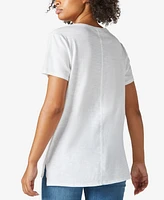 Lucky Brand Women's Cotton V-Neck Tee