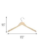 Maple Wood Shirt Hangers, Set of 20