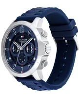 Tommy Hilfiger Men's Navy Silicone Strap Watch 50mm