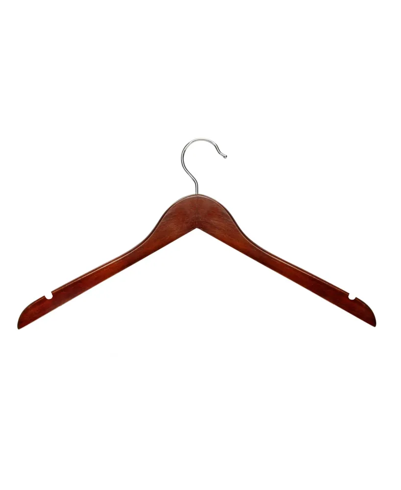 Cherry Wooden Shirt Hangers, Set of 20