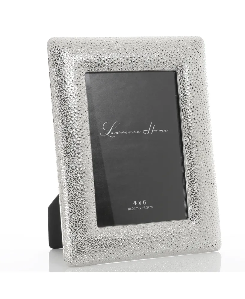 Pebble Design Metal Picture Frame, 4" x 6" - Silver