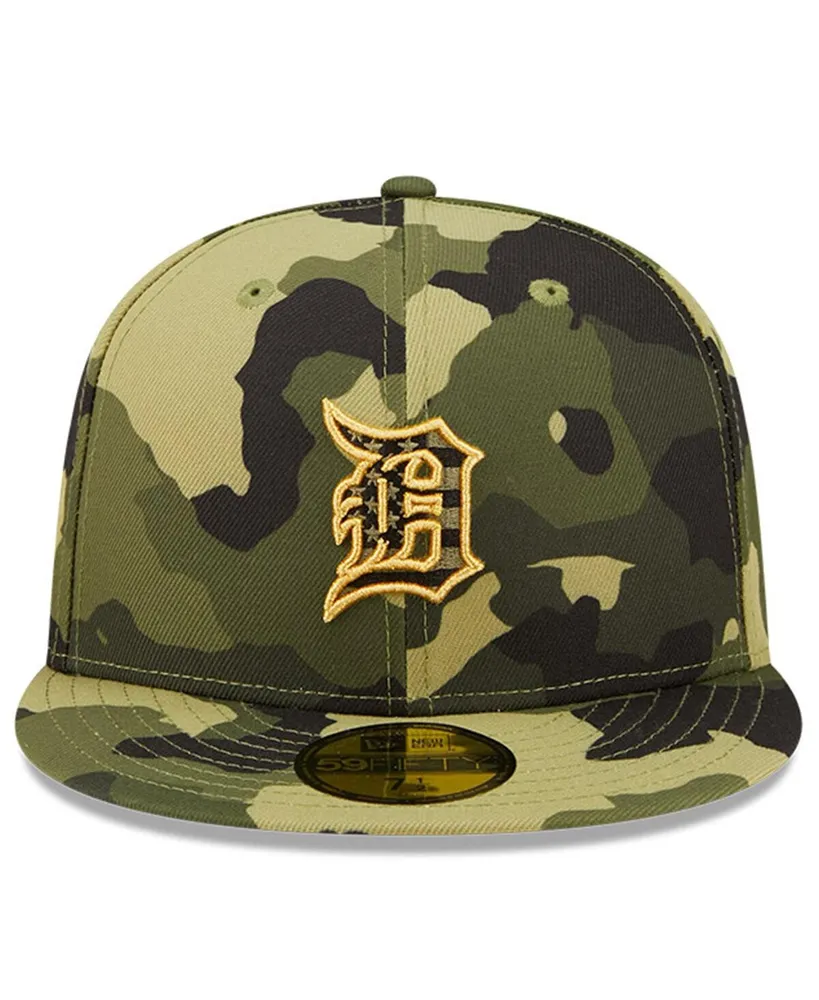 Men's New Era Camo Detroit Tigers 2022 Armed Forces Day On-Field 59Fifty Fitted Hat