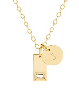 Brook & york Vivian Initial Charm Pendant Necklace - Gold-Plated