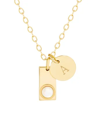 brook & york Lane Initial Charm Pendant Necklace - Gold-Plated
