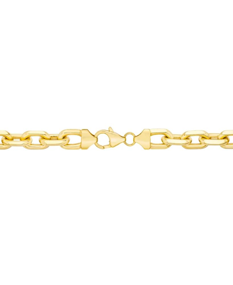 Men's Rolo Link 22" Chain Necklace in 14k Gold-Plated Sterling Silver