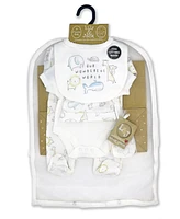 Baby Boys and Girls Our Wonderful World Layette Gift Mesh Bag, 5 Piece Set