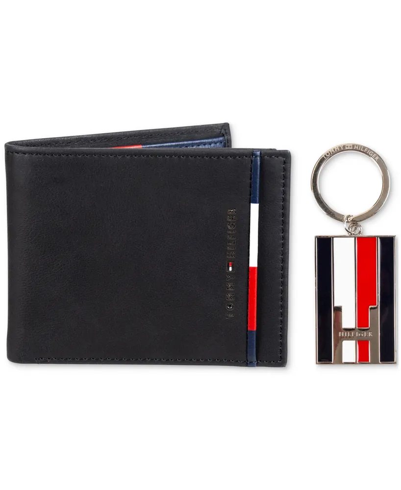 Tommy Hilfiger Men's Rfid Bifold Wallet, Removable Pocketmate & Key Fob