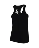 Women's Soft As A Grape Black Chicago White Sox Plus Swing for the Fences Racerback Tank Top