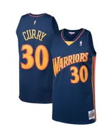 Men's Mitchell & Ness Stephen Curry Navy Golden State Warriors Big and Tall Hardwood Classics Jersey