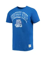 Men's Original Retro Brand Royal Tennessee State Tigers Bleach Splatter T-shirt