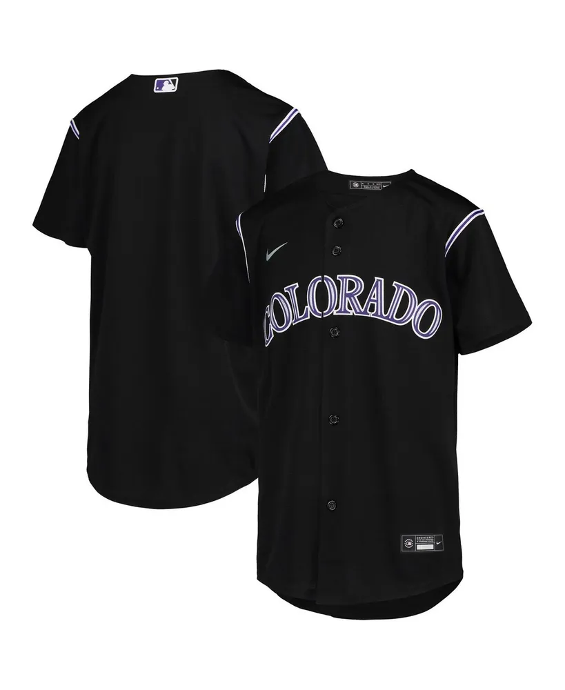 Youth Nike Black Colorado Rockies Alternate Replica Team Jersey Size: Large