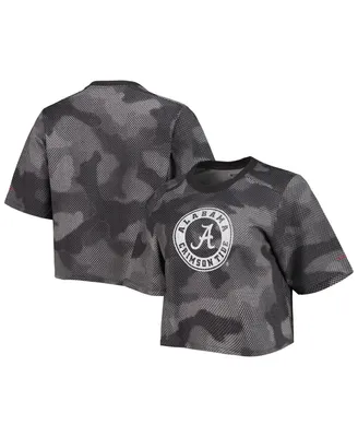 Women's Columbia Gray and Black Alabama Crimson Tide Park Camo Boxy T-shirt