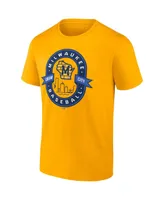 Men's Fanatics Gold Milwaukee Brewers Iconic Glory Bound T-shirt