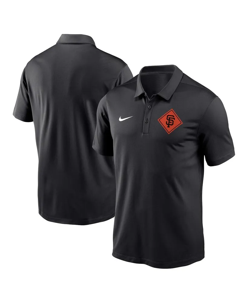 Men's Nike Black San Francisco Giants Diamond Icon Franchise Performance Polo Shirt