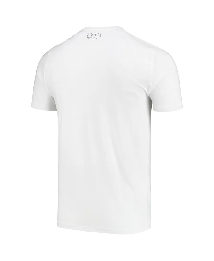 Men's Under Armour White Notre Dame Fighting Irish School Logo Performance Cotton T-shirt