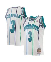 Men's Mitchell & Ness Rex Chapman White Charlotte Hornets 1988-89 Hardwood Classics Swingman Jersey