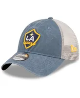 Men's New Era Navy, Cream La Galaxy 9Twenty Washed Denim Snapback Hat