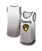 Women's G-iii 4Her by Carl Banks White Milwaukee Brewers Logo Opening Day Tank Top