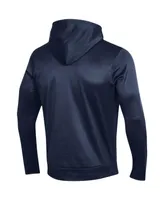 Men's Under Armour Navy Howard Bison Logo Stripe Fleece Pullover Hoodie