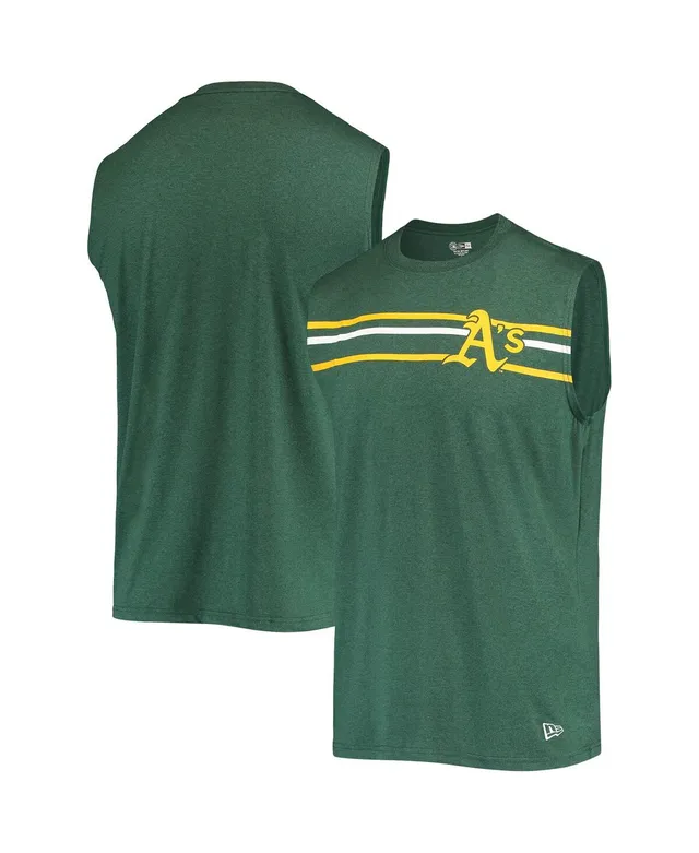 Men's Majestic Threads Green Oakland Athletics Softhand Muscle