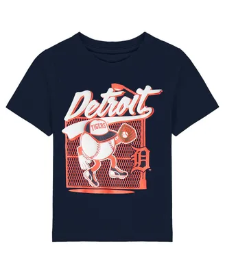 Toddler Boys and Girls Navy Detroit Tigers On the Fence T-shirt