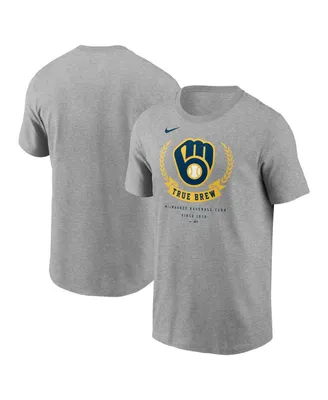 Men's Nike Heathered Gray Milwaukee Brewers True Brew Local Team T-shirt