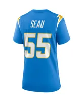 Women's Nike Junior Seau Powder Blue Los Angeles Chargers Game Retired Player Jersey