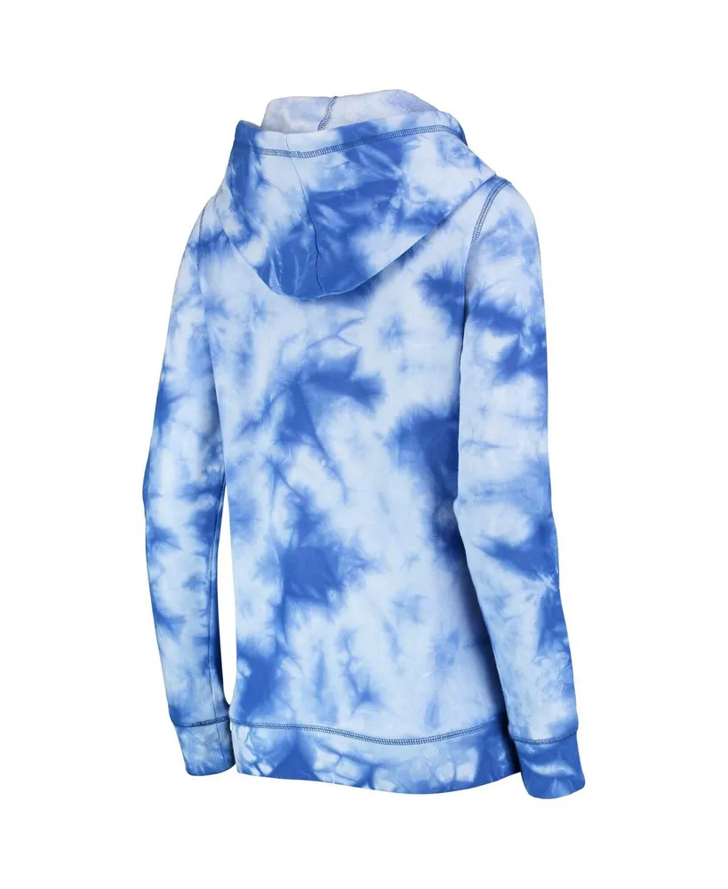 Women's New Era Royal Los Angeles Dodgers Tie-Dye Full-Zip Hoodie