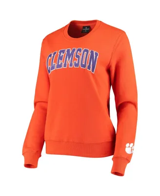 Women's Colosseum Orange Clemson Tigers Campanile Pullover Sweatshirt