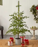 Pre-Lit Christmas Pine Artificial Tree in Decorative Planter, 54"