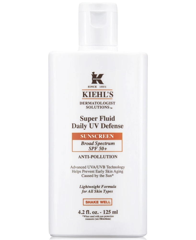 Kiehl's Since 1851 Dermatologist Solutions Super Fluid Daily Uv Defense, 4.2 oz.