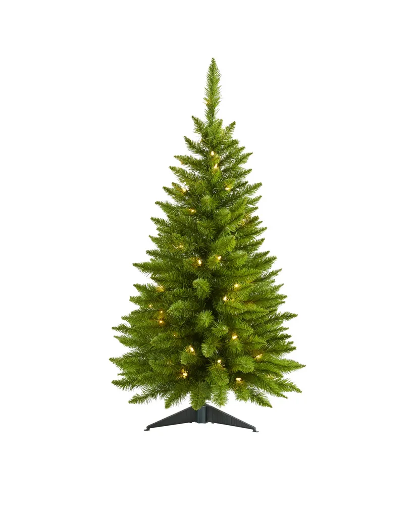 Providence Pine Artificial Christmas Tree with Lights and Bendable Branches, 36"